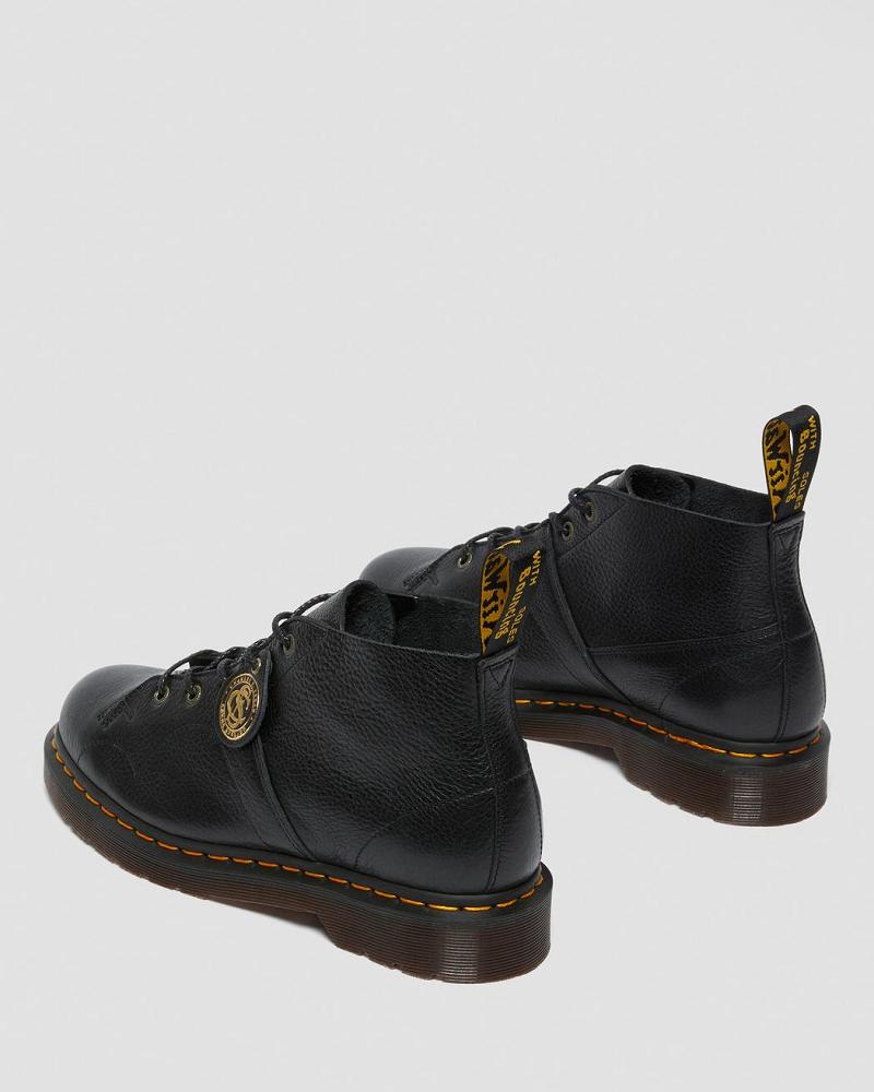 Botas De Mono Dr Martens Church Buckingham Cuero Hombre Negros | MX 263PJJ